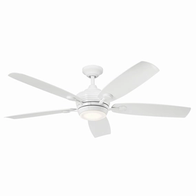 Tranquil 56"Ceiling Fan White quiet medium fans for living room use