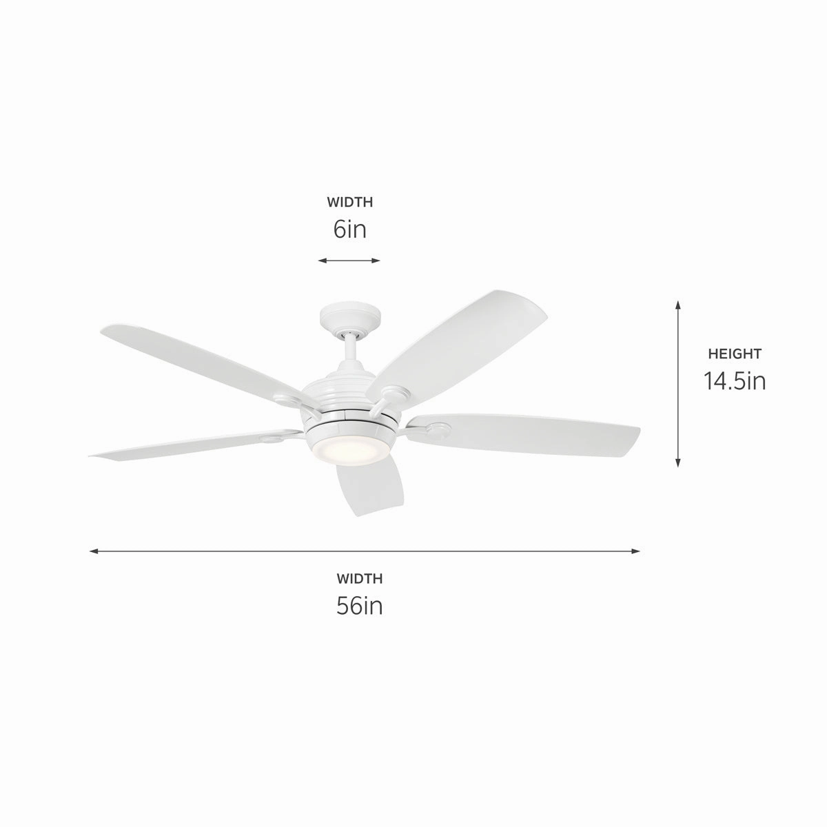 Tranquil 56"Ceiling Fan White