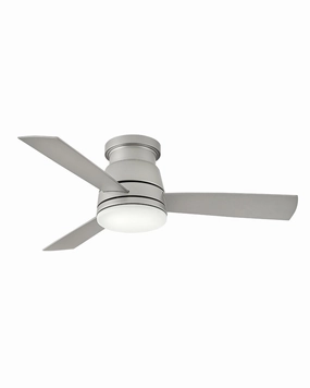 Trey 44"Ceiling Fan Brushed Nickel hugger fans for rooms with low ceilings