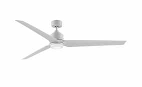 TriAire Custom Motor Matte White weatherproof fans for outdoor environments