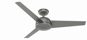 Trimaran 52"Ceiling Fan Matte Silver indoor electric fans with remote control