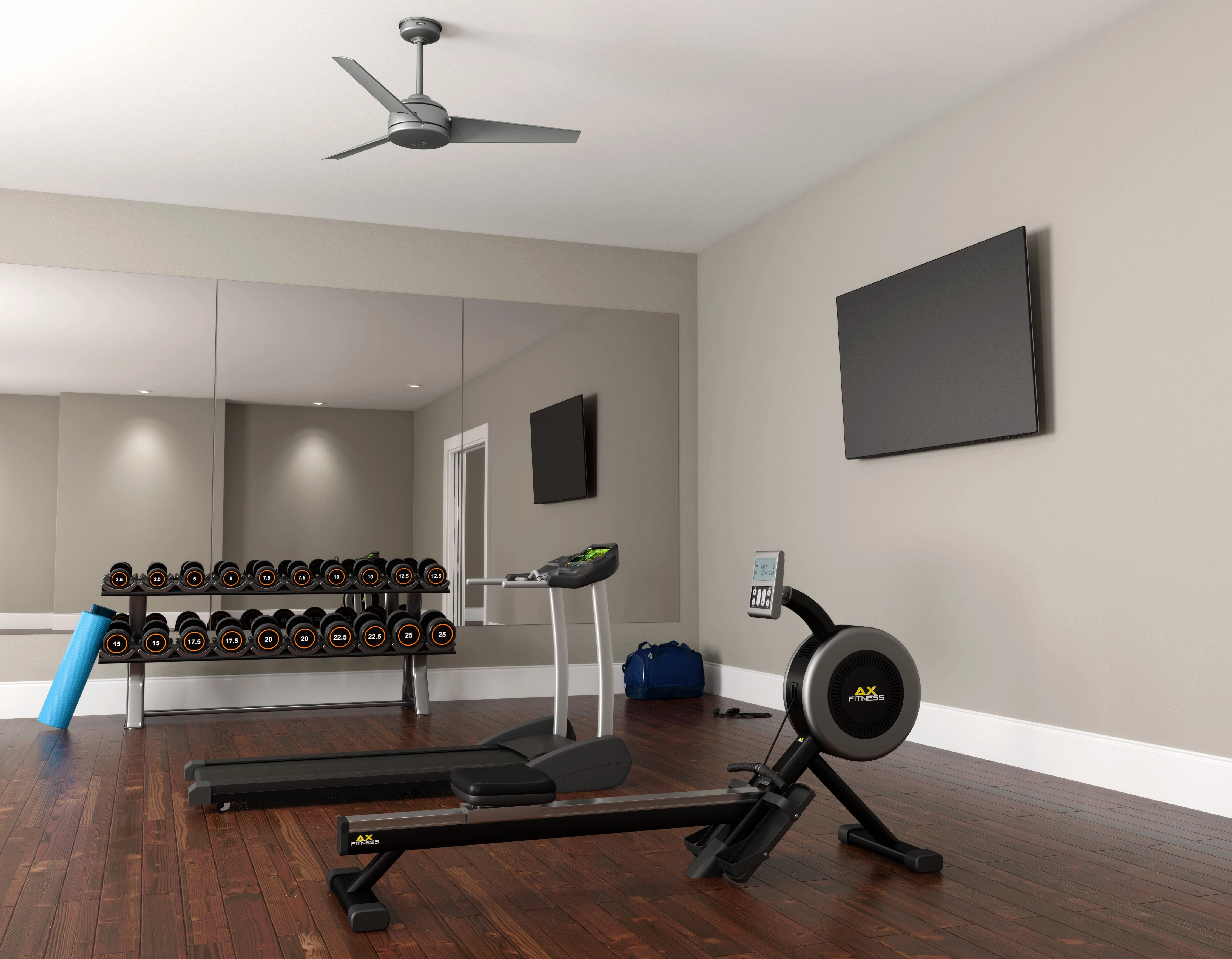 Trimaran 52"Ceiling Fan Matte Silver