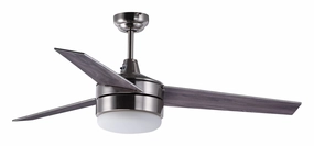 Trio 52"Ceiling Fan Satin Nickel / Black whisper-quiet fans for bedrooms and offices
