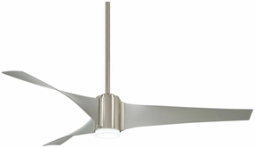 Triple 60"Ceiling Fan Brushed Nickel W/ Silver affordable cooling fans for summer