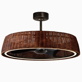 Tulum LED Fandelight Dark Bronze best small fans for home and travel