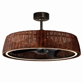 Tulum LED Fandelight Dark Bronze best small fans for home and travel