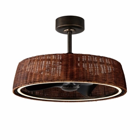 Tulum LED Fandelight Dark Bronze best small fans for home and travel