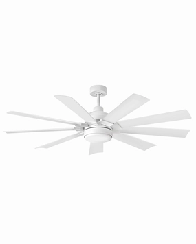 Turbine 60"Ceiling Fan Chalk White outdoor exterior fans for patio cooling