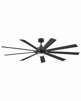 Turbine 80"Ceiling Fan Matte Black outdoor exterior fans for patio cooling