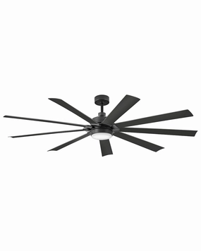 Turbine 80"Ceiling Fan Matte Black large electric fans for spacious rooms