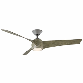 Twirl 58"Ceiling Fan Graphite/Weathered Wood weatherproof fans for outdoor environments