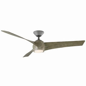 Twirl 58"Ceiling Fan Graphite/Weathered Wood weatherproof fans for outdoor environments