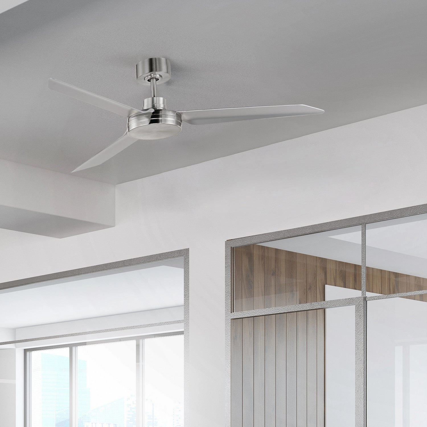 Ultra Slim 52"Outdoor Ceiling Fan Satin Nickel