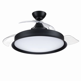 Union 42 Hidden Blades 42"Ceiling Fan Flat Black portable electric fans for dorm rooms