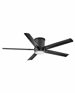 Vail Flush 52"Ceiling Fan Matte Black compact medium fans for desks and counters