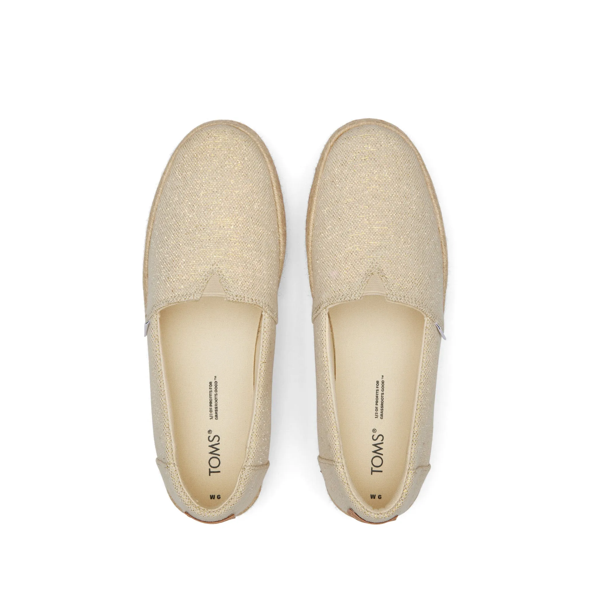 Valencia Metallic Linen Platform Espadrille