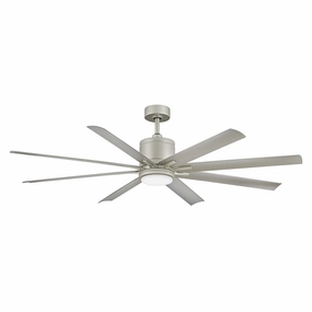 Vantage 66" LED Smart Fan Brushed Nickel outdoor exterior fans for patio cooling