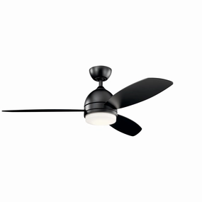 Vassar 52"Ceiling Fan Satin Black compact medium fans for desks and counters