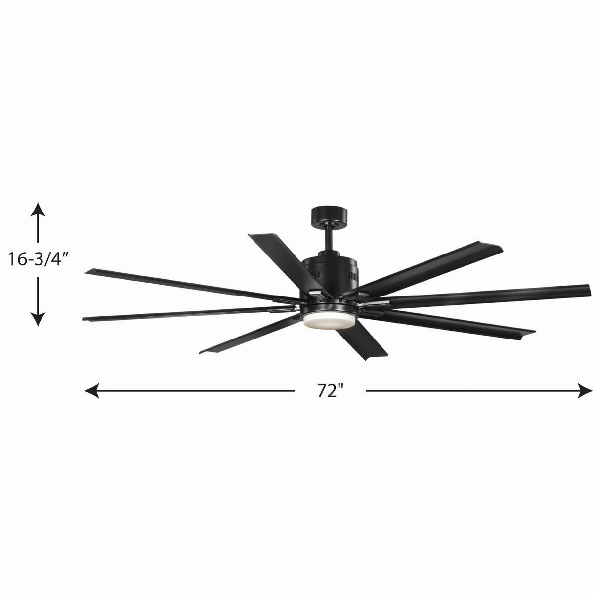 Vast 72"Ceiling Fan Black