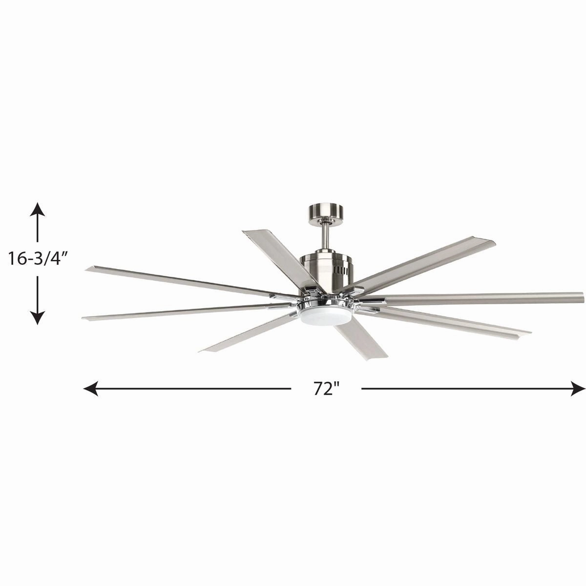 Vast 72"Ceiling Fan Brushed Nickel