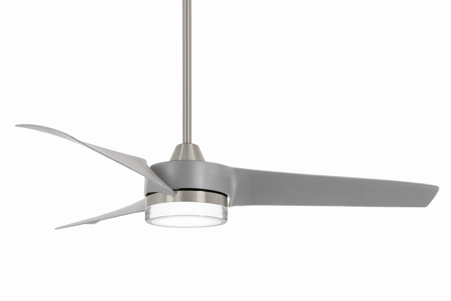 Veer 56" Ceiling Fan Brushed Nickel W/ Silver compact medium fans for desks and counters