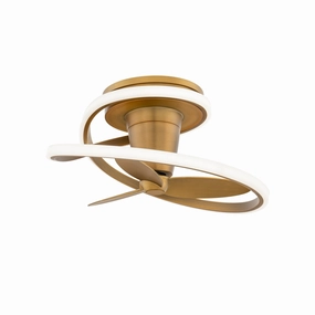 Veloce 28"Ceiling Fan Aged Brass whisper-quiet fans for bedrooms and offices