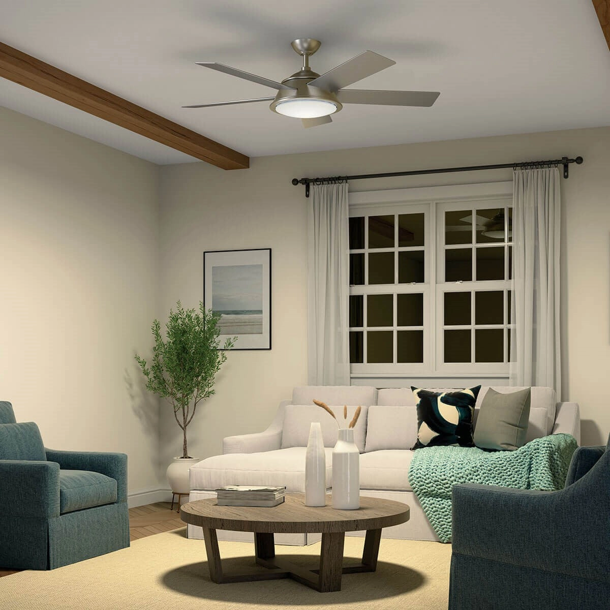 Verdi 56"Ceiling Fan Brushed Nickel
