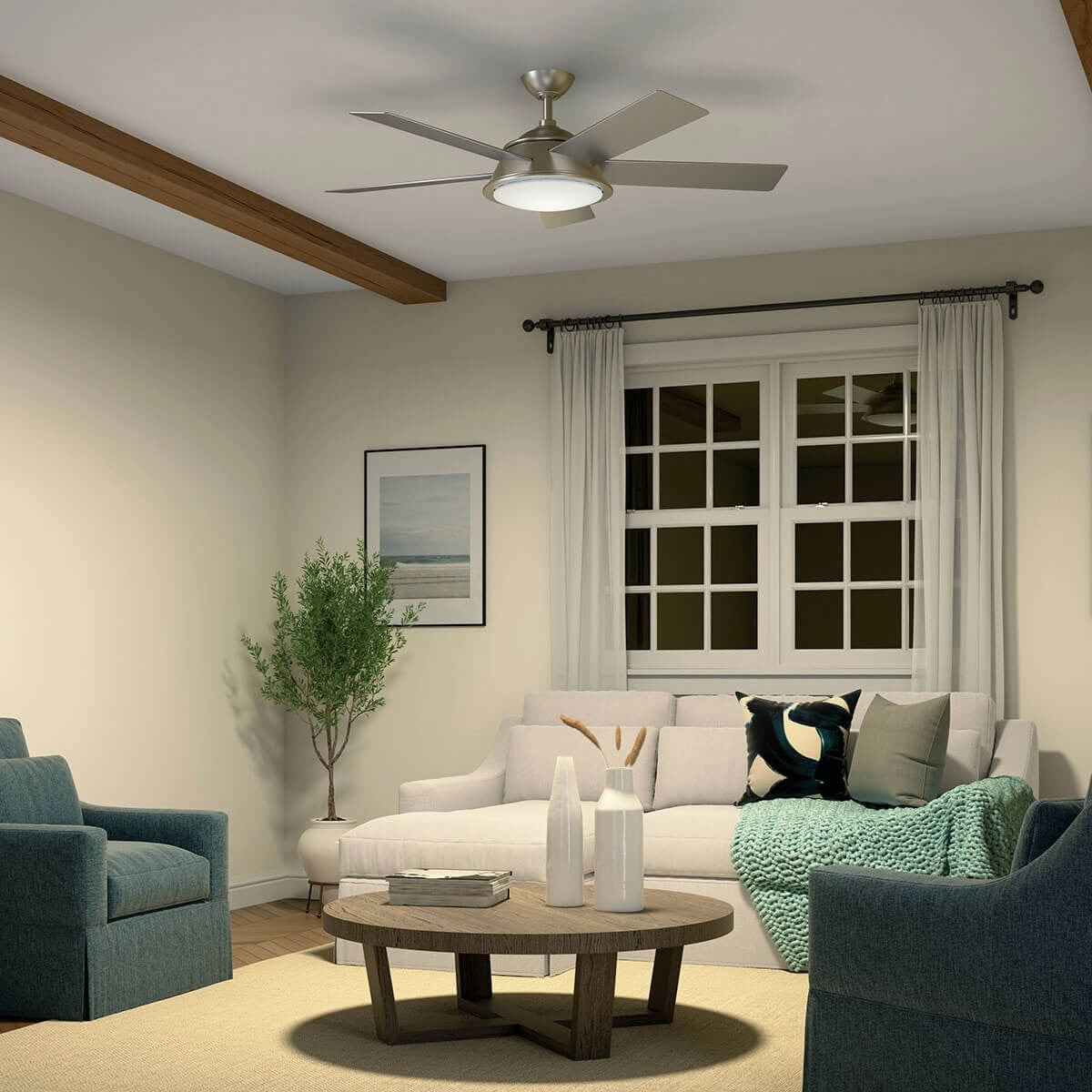 Verdi 56"Ceiling Fan Brushed Nickel