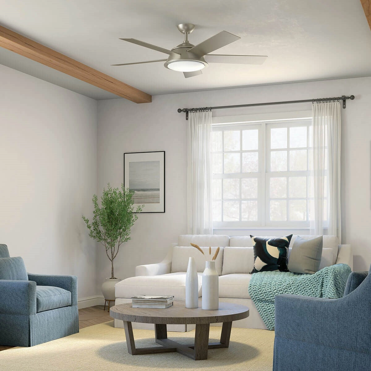 Verdi 56"Ceiling Fan Brushed Nickel