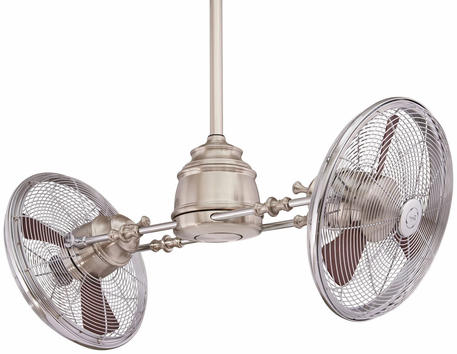 Vintage Gryo Led 42"Ceiling Fan Brushed Nickel W/ Chrome