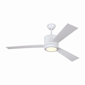 Vision 52" Ceiling Fan Matte White lightweight fans for moving around easily