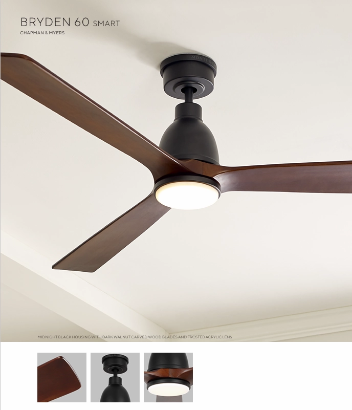 Visual Comfort Bryden 60" Smart Indoor/Outdoor DC Ceiling Fan with 21W LED and Remote