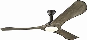 Visual Comfort Fan Minimalist Indoor/Outdoor DC Ceiling Fan with 16W LED and Remote