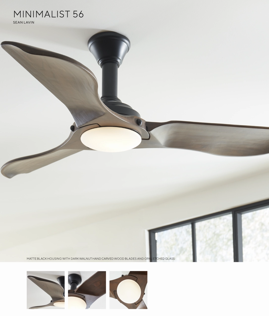 Visual Comfort Fan Minimalist Indoor/Outdoor DC Ceiling Fan with 16W LED and Remote