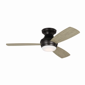 Visual Comfort Ikon Flushmount Ceiling Fan with 20W LED and Remote Ceiling fan with adjustable speed settings