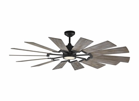 Visual Comfort Prairie Indoor/Outdoor DC Ceiling Fan with 15W LED and Remote quiet indoor fans for bedrooms and offices