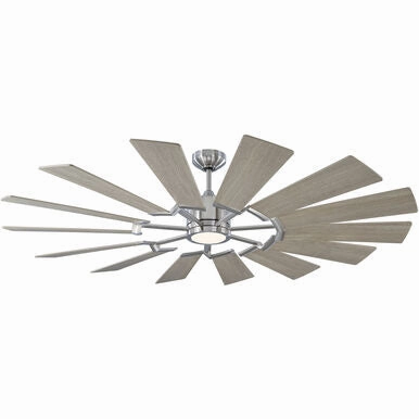 Visual Comfort Prairie Indoor/Outdoor DC Ceiling Fan with 15W LED and Remote