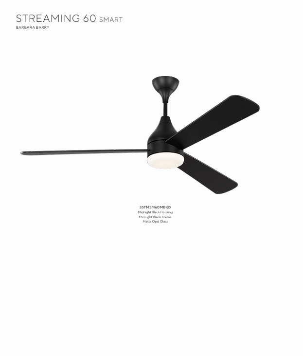 Visual Comfort Streaming Smart Indoor/Outdoor DC Ceiling Fan with 20W LED and Remote