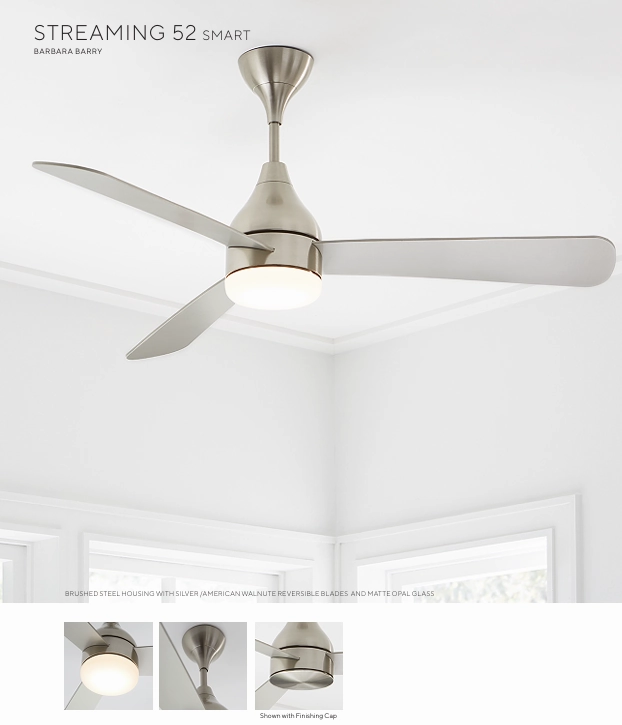 Visual Comfort Streaming Smart Indoor/Outdoor DC Ceiling Fan with 20W LED and Remote