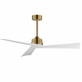 Vortex 52"Ceiling Fan Natural Aged Brass lightweight fans for moving around easily