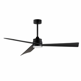 Vortex 60"Ceiling Fan Black energy-efficient medium fans with remote