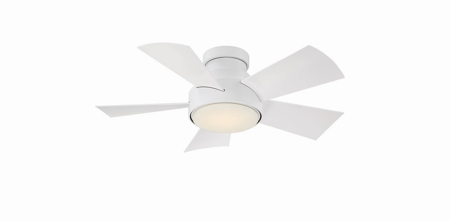 Vox 38"Ceiling Fan Matte White space-saving huggers with modern style