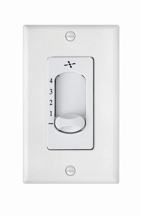 wall Control 4 Spd Slide Wall Contol White home fans with built-in timer settings