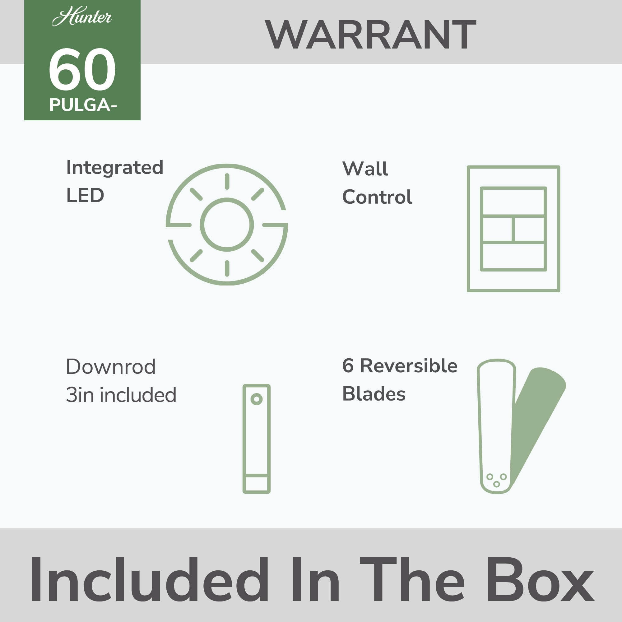 Warrant 60"Ceiling Fan Brushed Nickel