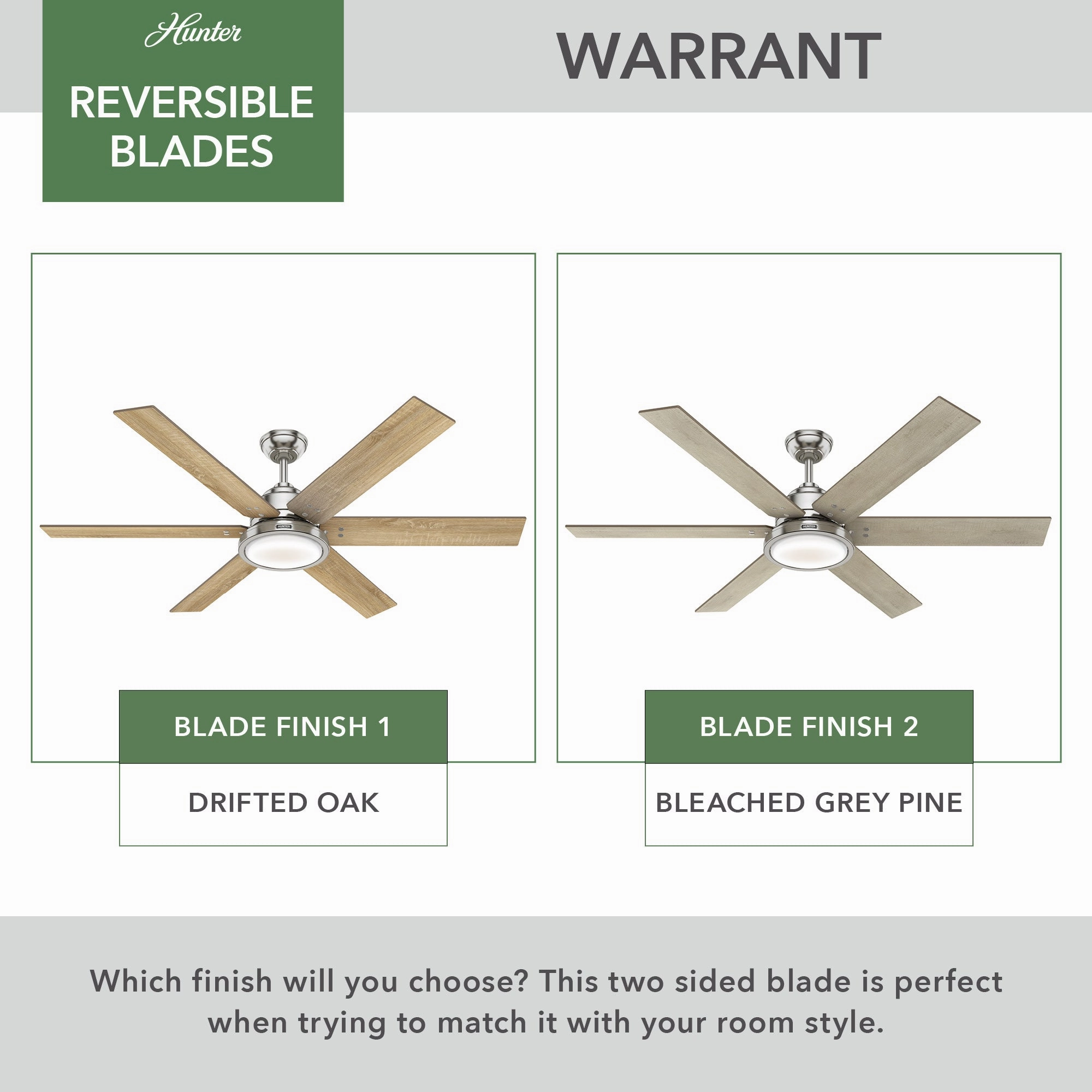 Warrant 60"Ceiling Fan Brushed Nickel