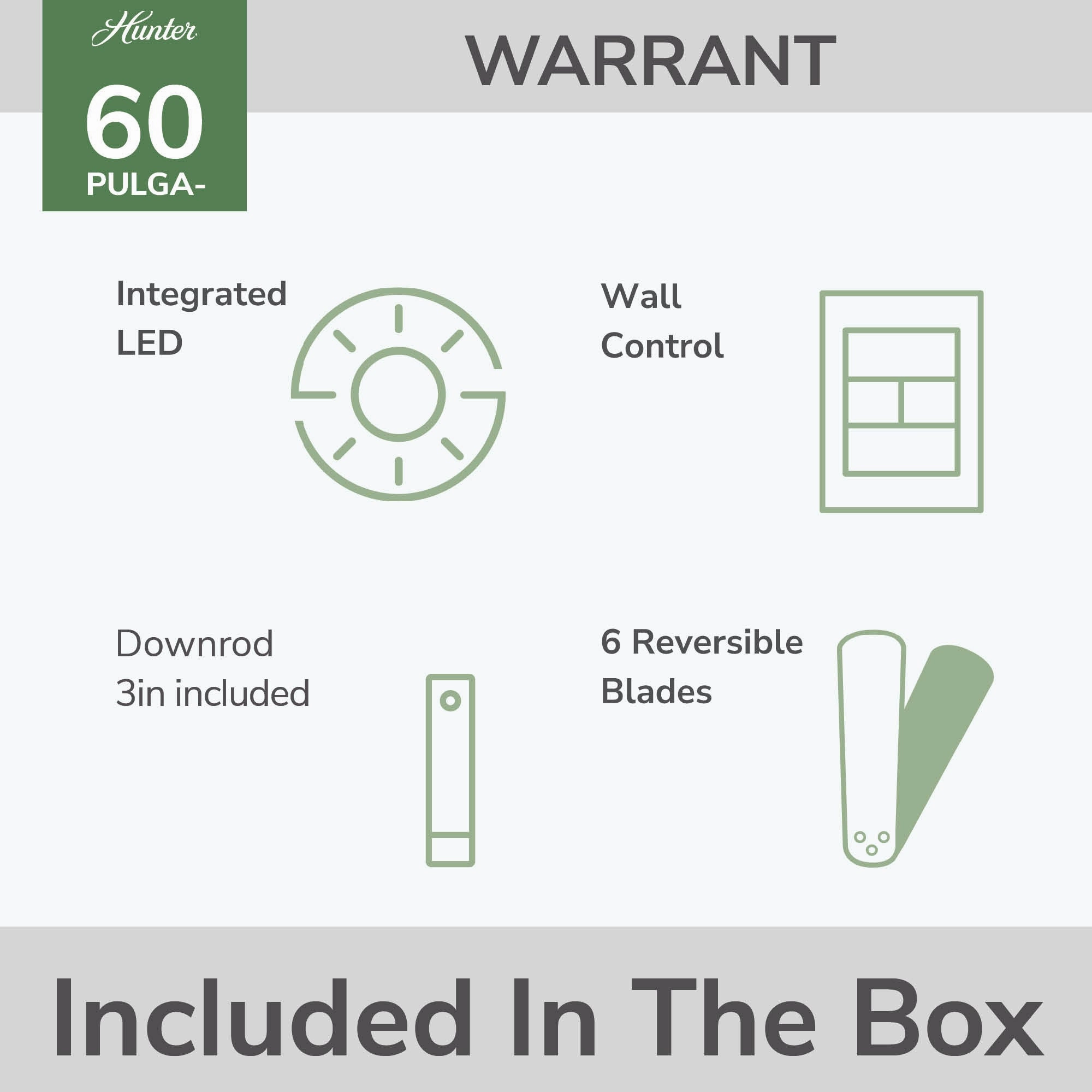 Warrant 60"Ceiling Fan Brushed Nickel