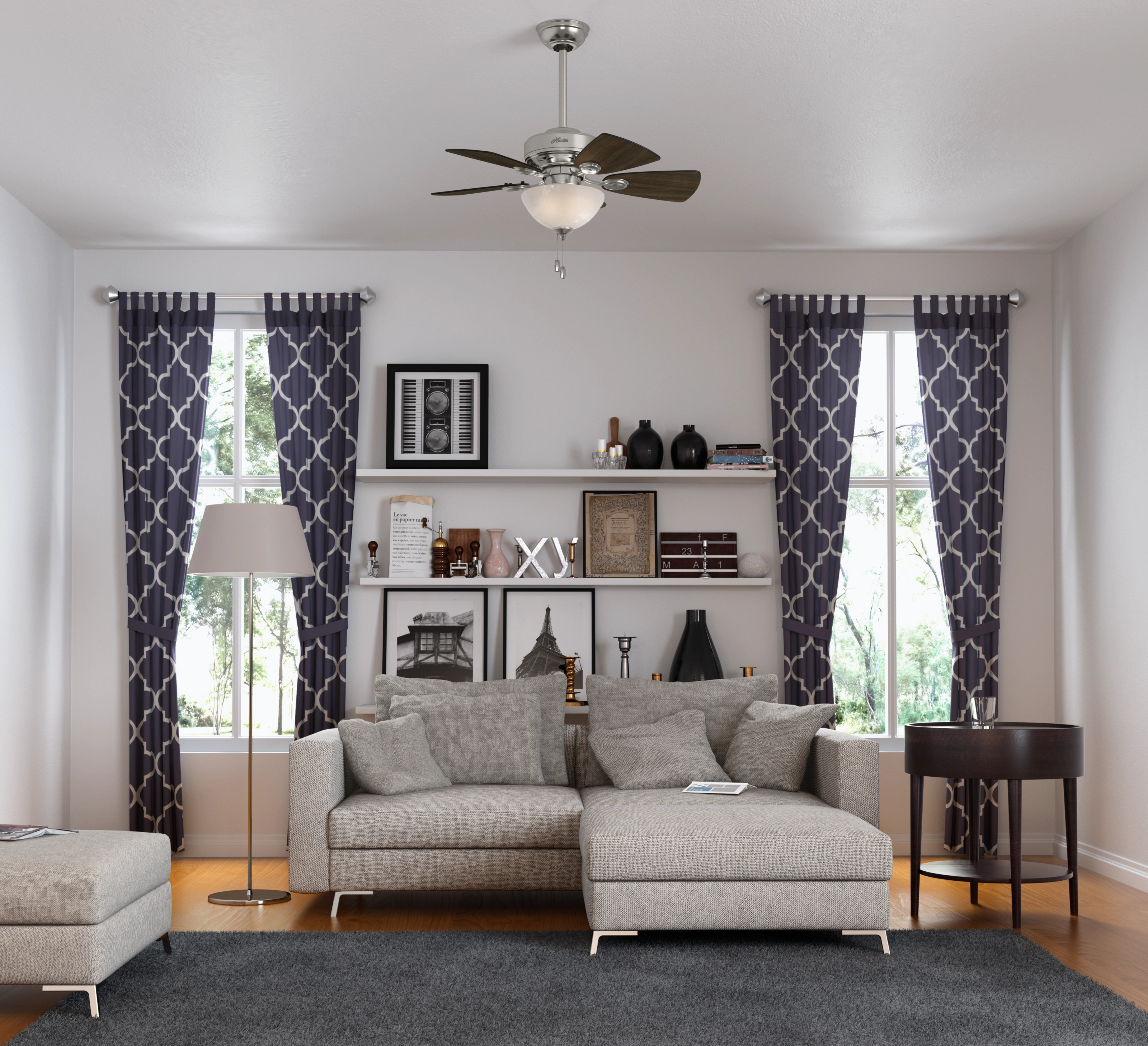 Watson 34"Ceiling Fan Brushed Nickel