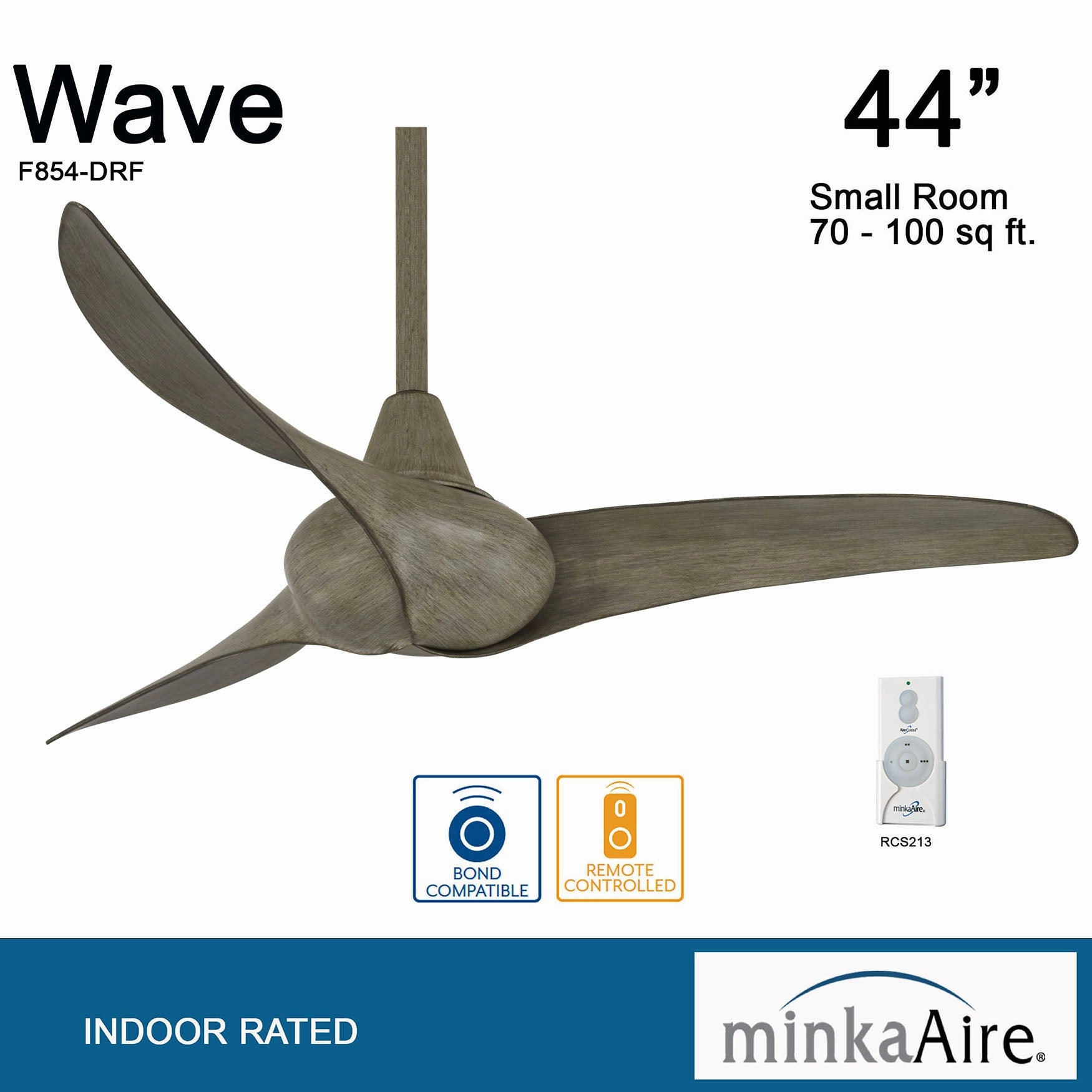 Wave 44" 44"Ceiling Fan Driftwood