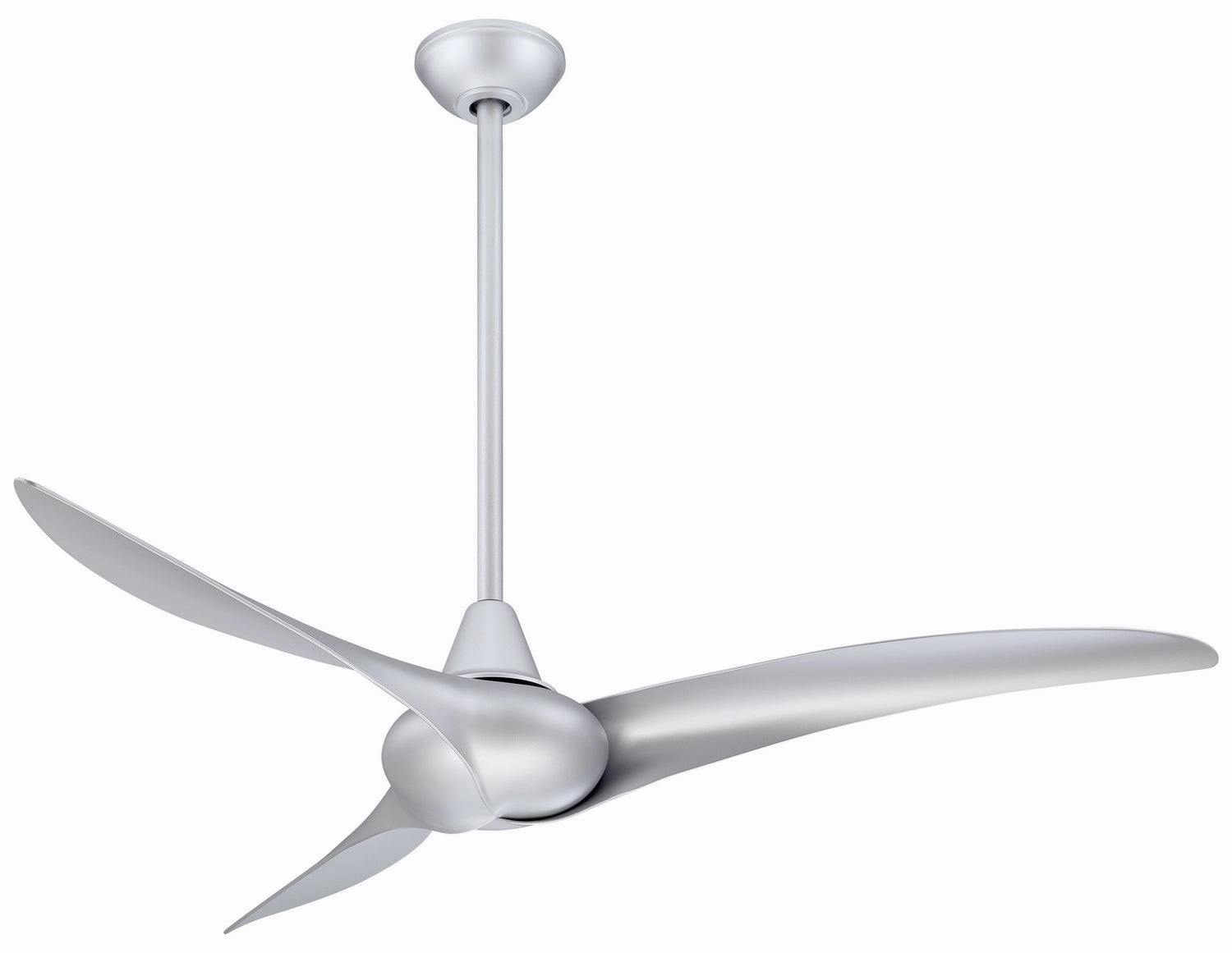 Wave 52" 52"Ceiling Fan Silver modern electric fans for minimalist decor