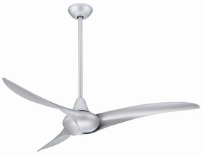 Wave 52" 52"Ceiling Fan Silver modern electric fans for minimalist decor